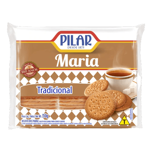 Biscoito Maria Tradicional Pilar (Caixa c/ 24 x 350g) - stag-praso