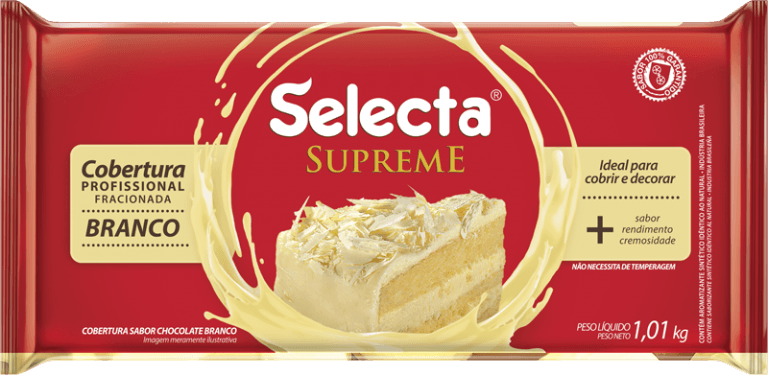 Cobertura Supreme Chocolate Branco Selecta - stag-praso