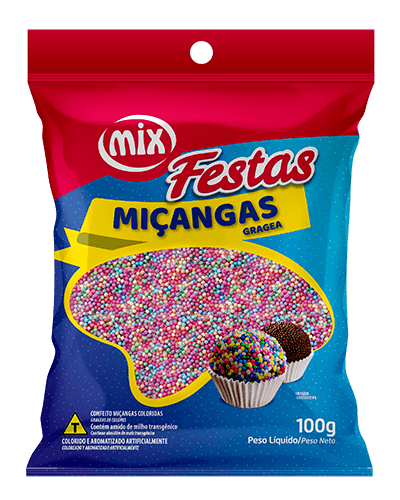 Confeito Miçanga Candy Colors Mix 500g - stag-praso