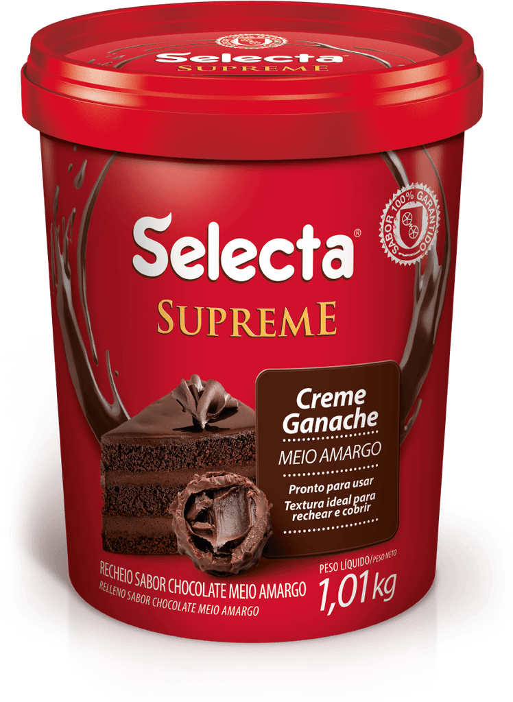 Creme Ganache Sabor Chocolate Meio Amargo Selecta - stag-praso