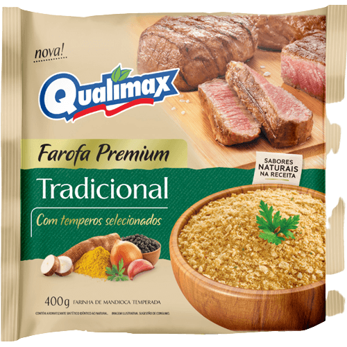 Farofa Qualimax Tradicional - 400g - stag-praso