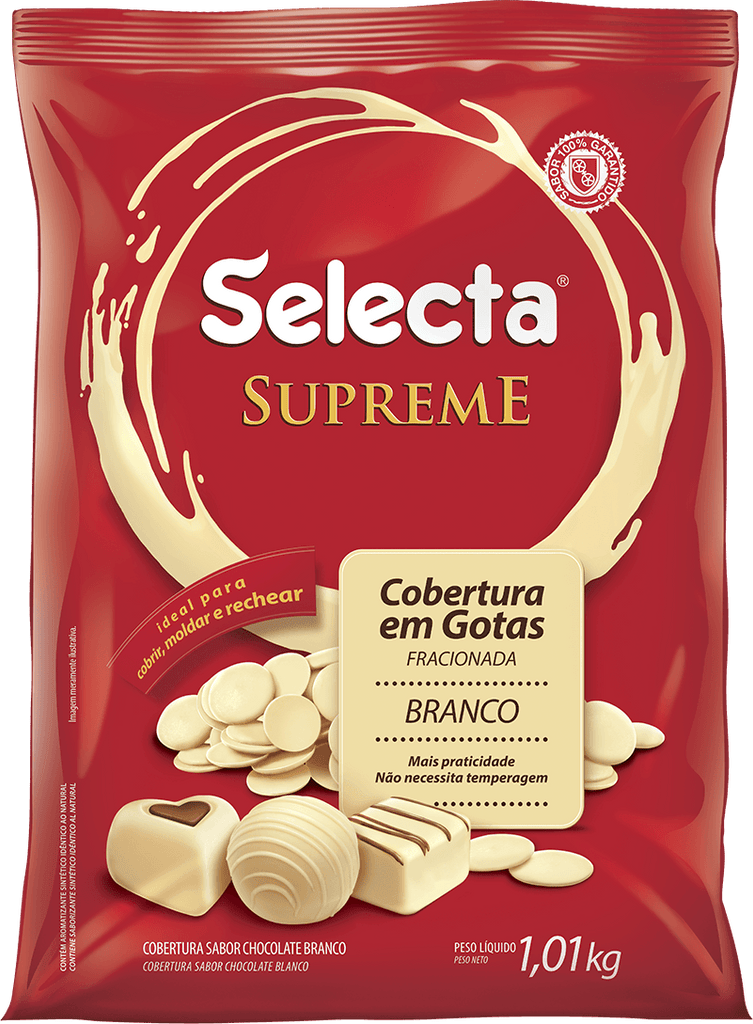 Gotas Chocolate Branco Supreme Selecta - stag-praso