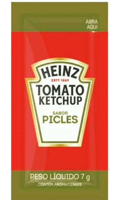 Ketchup Heinz Sabor Picles Sachê 7g (Caixa c/ 192) - stag-praso