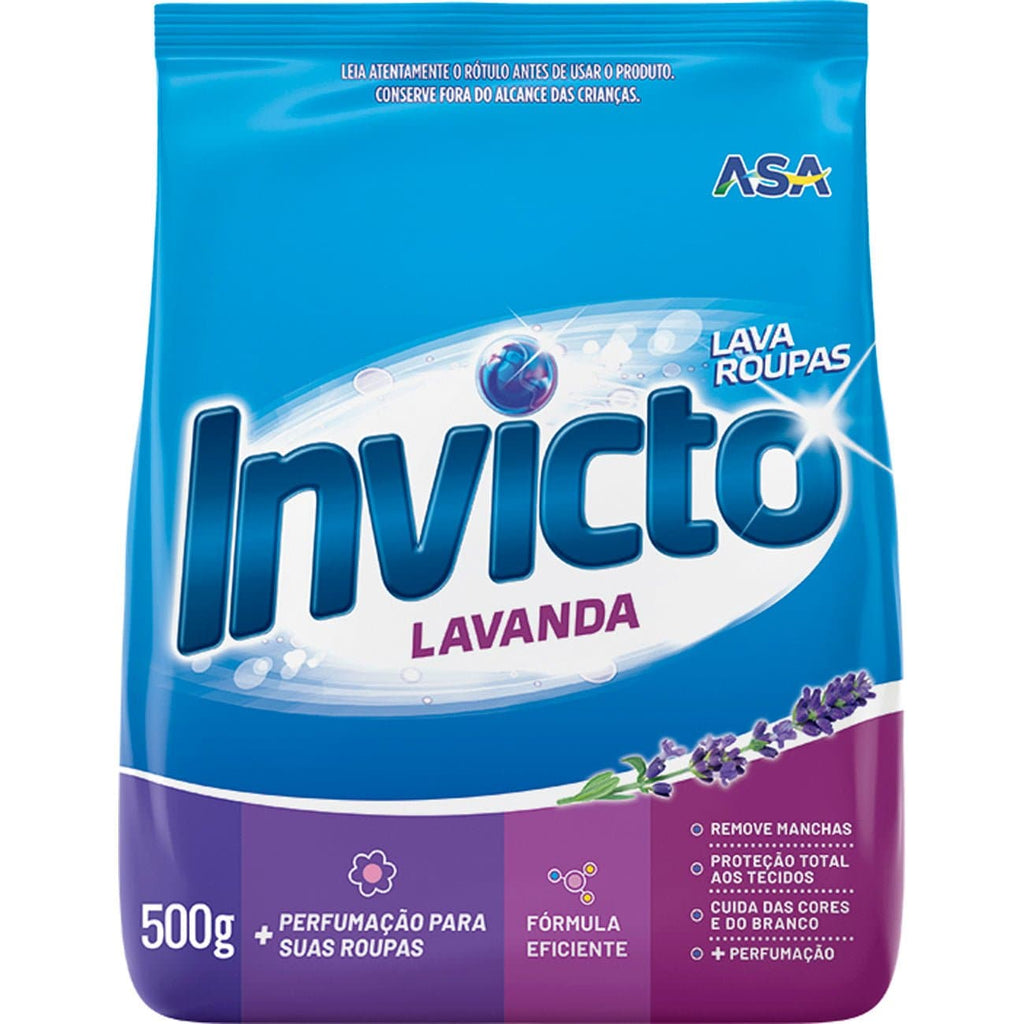 Lava Roupas em Pó Invicto Lavanda (24 x 500g) - stag-praso