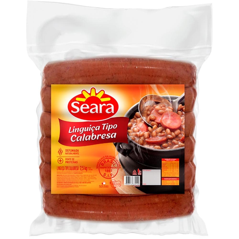 Linguiça Calabresa Seara 2,5kg - stag-praso