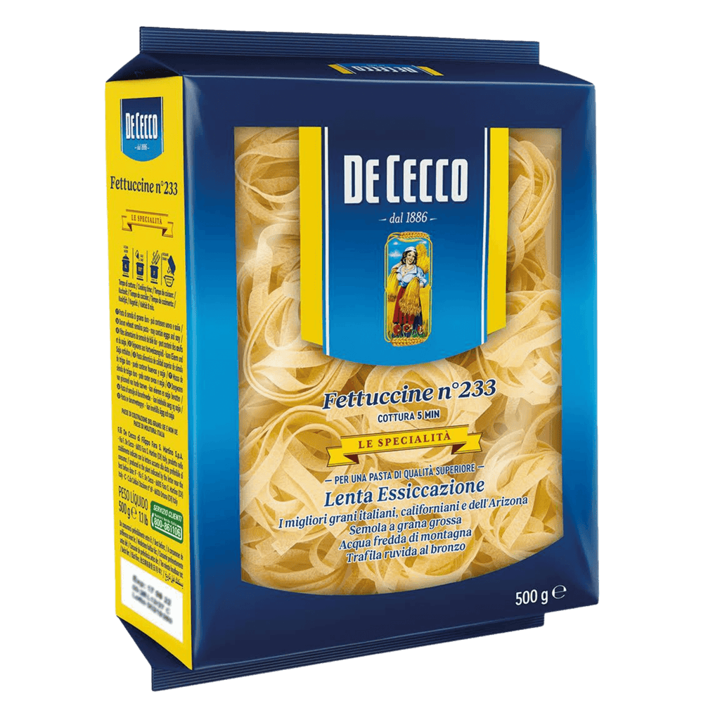 Macarrão Italiano Fettuccine De Cecco (Caixa com 8 x 500g) - stag-praso