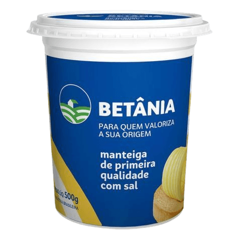 Manteiga com Sal Betânia Pote 500g (Caixa c/ 6) - stag-praso