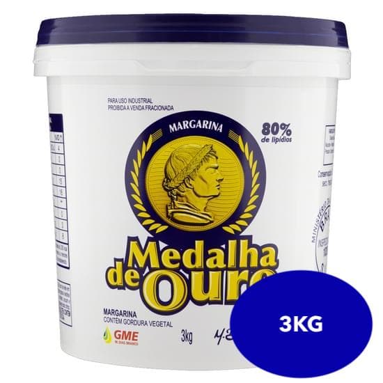 Margarina 80% Medalha de Ouro BD 3kg - stag-praso