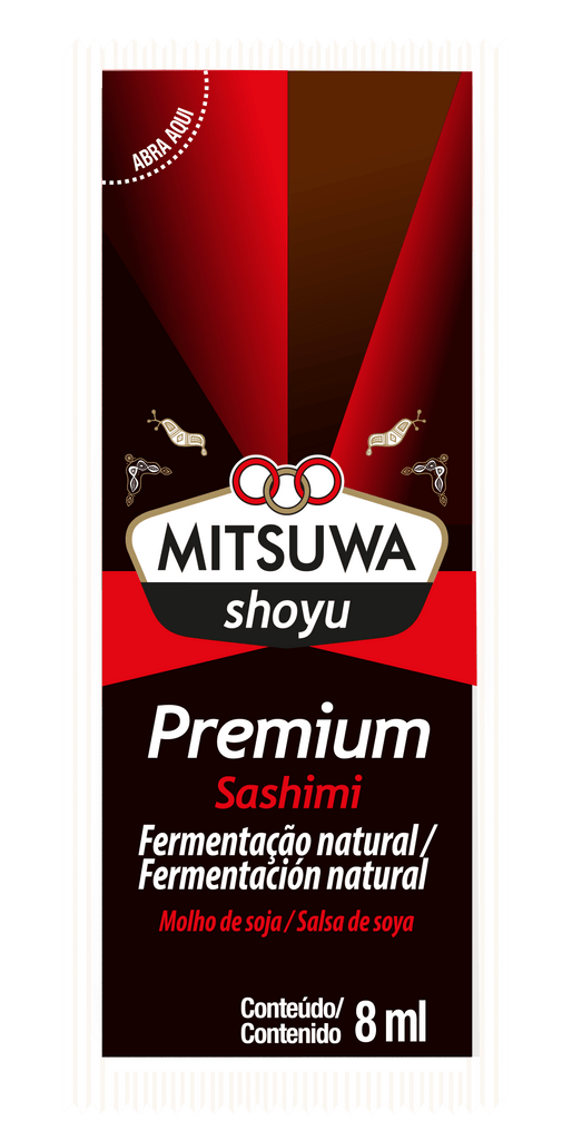 Molho Shoyu Premium Mitsuwa Sachê 8ml (Caixa c/ 250) - stag-praso