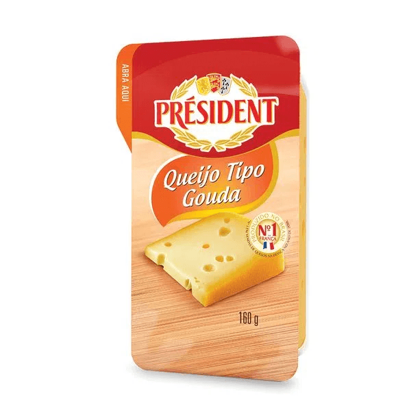 Queijo Gouda President 160g (Caixa c/ 16) - stag-praso