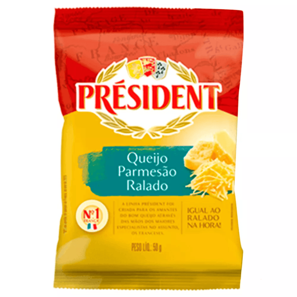 Queijo Parmesão Ralado President 50g (Caixa c/ 20) - stag-praso