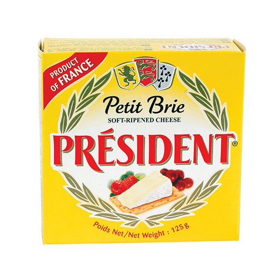 Queijo Petit Brie President 125g (Caixa c/ 12) - stag-praso