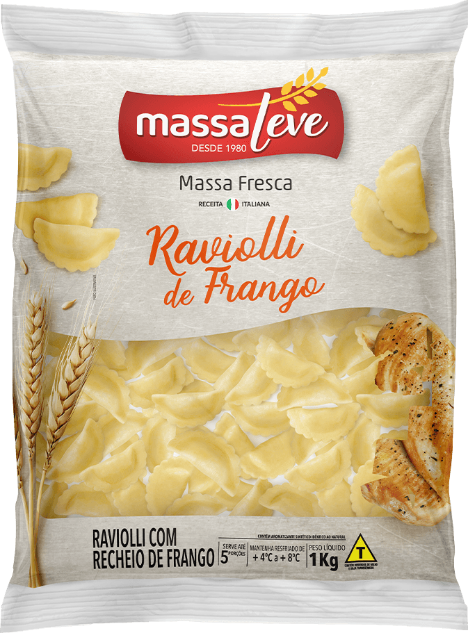 Ravioli de Frango Massa Leve 1kg - stag-praso