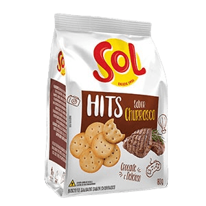 Salgadinho Sol Hits Sabor Churrasco 80g (Caixa c/ 24) - stag-praso