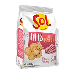 Salgadinho Sol Hits Sabor Presunto 80g (Caixa c/ 24) - stag-praso