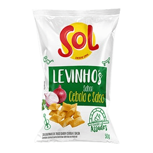 Salgadinho Sol Levinho's Sabor Cebola e Salsa 50g (Caixa c/ 36) - stag-praso