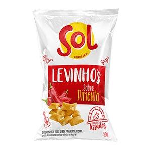 Salgadinho Sol Levinho's Sabor Pimenta 50g (Caixa c/ 36) - stag-praso