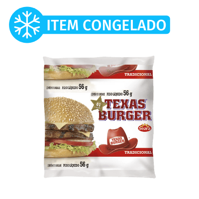 Texas Burger Tradicional 56g (Caixa c/ 36) - stag-praso