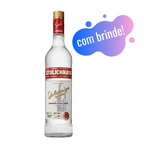 Vodka Stolichnaya 750ml + BRINDE CANECA P/ MOSCOW MULE - stag-praso